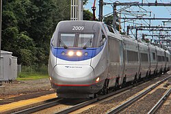 An Acela at Old Saybrook, Connecticut, in 2011