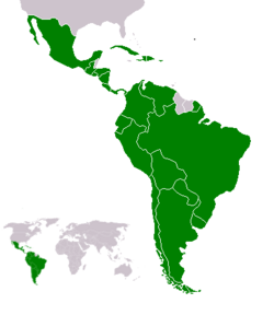 Map of Latin America