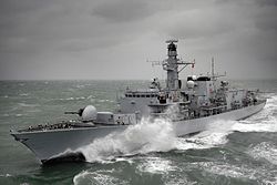 HMS Kent, the Type 23 frigate designed for anti-submarine warfare