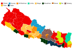 Ethnicities & Castes in Nepal districts
