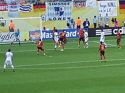 Iran scores against Angola at the 2006 FIFA World Cup.