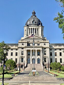 The South Dakota State Capitol in Pierre