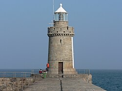 The lighthouse at the end of the Castle Breakwater
