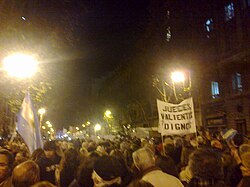 Demonstration in support of José María Campagnoli.
