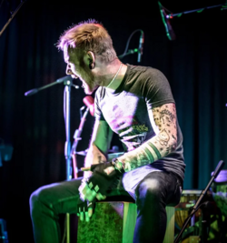 Percussionist Jesse Benns playing with Drumming Gloves