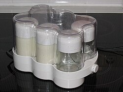 Commercially available home yogurt maker