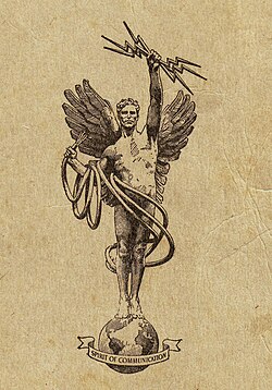 The Spirit of Communication as used on the Bell System's directories in the 1930s and 1940s