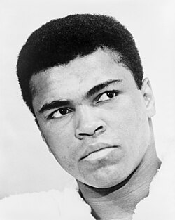 Heavyweight champion Muhammad Ali in 1967, a typical example of an out-fighter