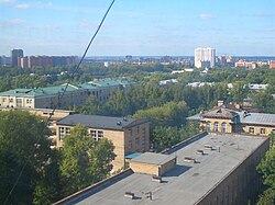 A view of the MIPT campus and the city of Dolgoprudny from the Applied Mathematics Building