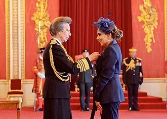The Princess Royal conducting an investiture in the Throne Room in 2023