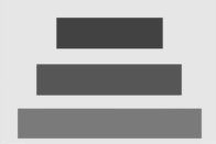 Exaggerated contrast between edges of the slightly differing shades of gray, appears as soon as they make contact
