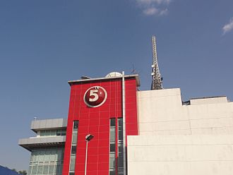 TV5's transmitter and first studio complex in Novaliches, Quezon City. This is the former corporate headquarters of TV5 from 1990 until its transfer to TV5 Media Center in 2013.