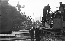 The French fleet scuttled itself rather than fall into the hands of the Axis after their invasion of Vichy France on 11 November 1942.
