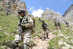 Alpini of the 7th Alpini Regiment during the Falzarego 2011 exercise