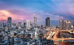Ho Chi Minh City during sunset (November 2017)