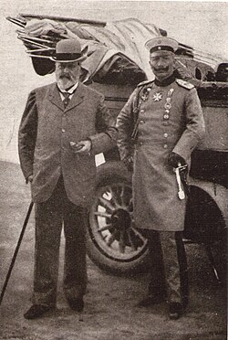 Edward VII (left) and Kaiser Wilhelm II (right)