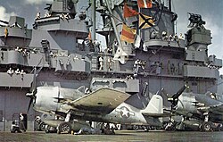 Yorktown during the air operations in the Pacific