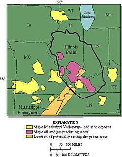 Location of the Illinois Basin