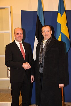 Toomas Hendrik Ilves and Fredrik Reinfeldt in 2011