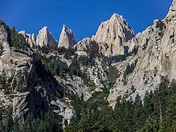 Mount Whitney, the highest peak in the range and the contiguous United States