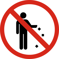"No littering" sign as used in the U.S.