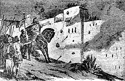 Illustration of the inhabitants of Babylon deriding the Achaemenid king Darius I during the revolt of Nebuchadnezzar III in 522 BC. From the History of Darius the Great (1900) by Jacob Abbott.