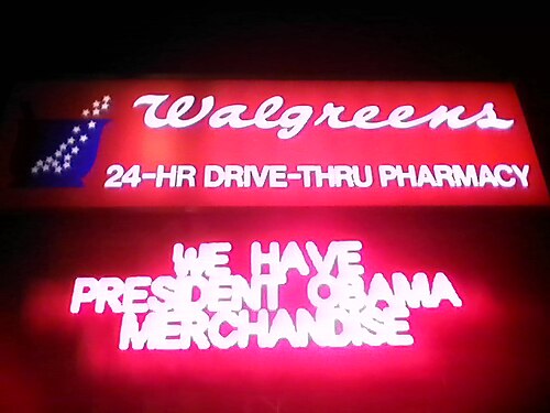 Merchandising at a Walgreens in Chicago