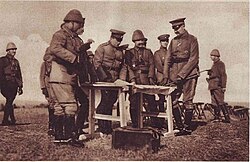 General Toshev and Hilmi Pasha observing the fighting around Medgidia