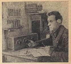 Soviet shortwave listener (A. Kozlov, URS3-108-B) in Borisoglebsk, 1941