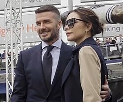 Beckham and wife Victoria in 2019