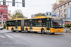 Youngman articulated bus in Ürümqi, China