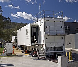 An ABC News broadcast trailer at the Australian War Memorial