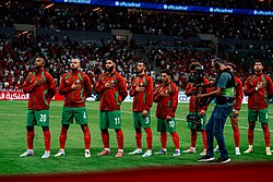 The Moroccan national football team during the FIFA World Cup qualifiers in 2025
