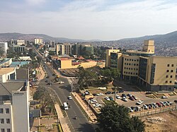 Large boulevards and Euclidean zoning patterns characterize the desired development in Kigali.