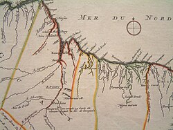 Map of the Guianas from 1700