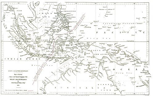 The original drawing of the line in Wallace's paper