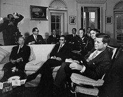 Park with U.S. President John F. Kennedy in Washington, D.C., on November 14, 1961