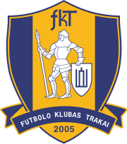 Logo of the team when it was known as FK Trakai.