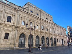 The 16th-century Plateresque façade of the City Hall