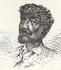 Jean Baptiste Point du Sable, the first permanent settler in 1780s Chicago and the "Father of Chicago" who traveled up the Mississippi River from New Orleans. There are no known portraits of Jean Baptiste Point du Sable made during his lifetime.[85] This depiction is taken from A.T. Andreas' book History of Chicago (1884).[86]