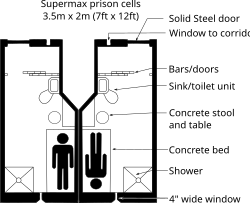 Design of a cell at ADX Florence