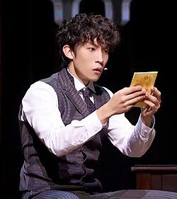 Lee in a theater production of Love and Murder in February 2022