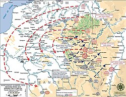 Map of the Schlieffen Plan and planned French counter-offensives