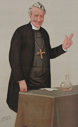 Edward King, Bishop of Lincoln, by Leslie Ward 1890. King was prosecuted for ritualist practices.