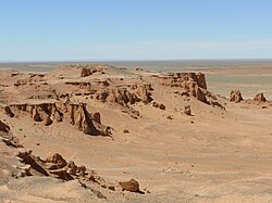 Flaming Cliffs in Mongolia