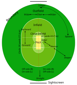 A typical cricket field