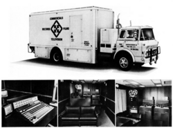 A remote truck and its interiors, 1970
