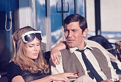 Joanna Lumley and George Lazenby