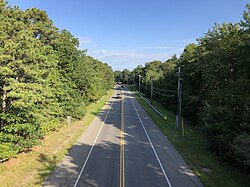 View westbound along CR 526 and northbound along CR 571 from I-195 in northwestern Jackson Township