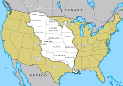 The 1803 Louisiana Purchase totalled 2,144,480 square kilometres (827,987 square miles), doubling the size of the United States.